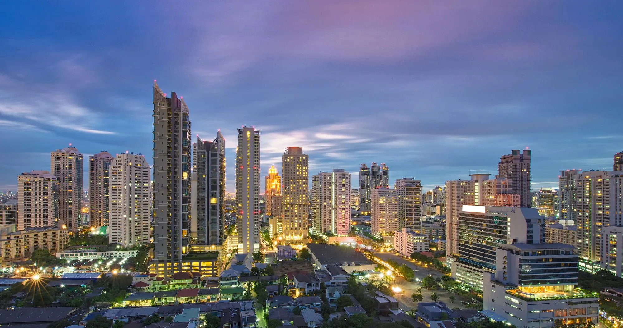 City skyline representing real estate market growth